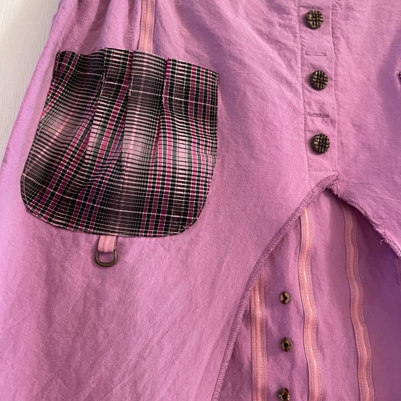 Lilac cotton skirt with ruffle ham, size M - Picture 2 of 8